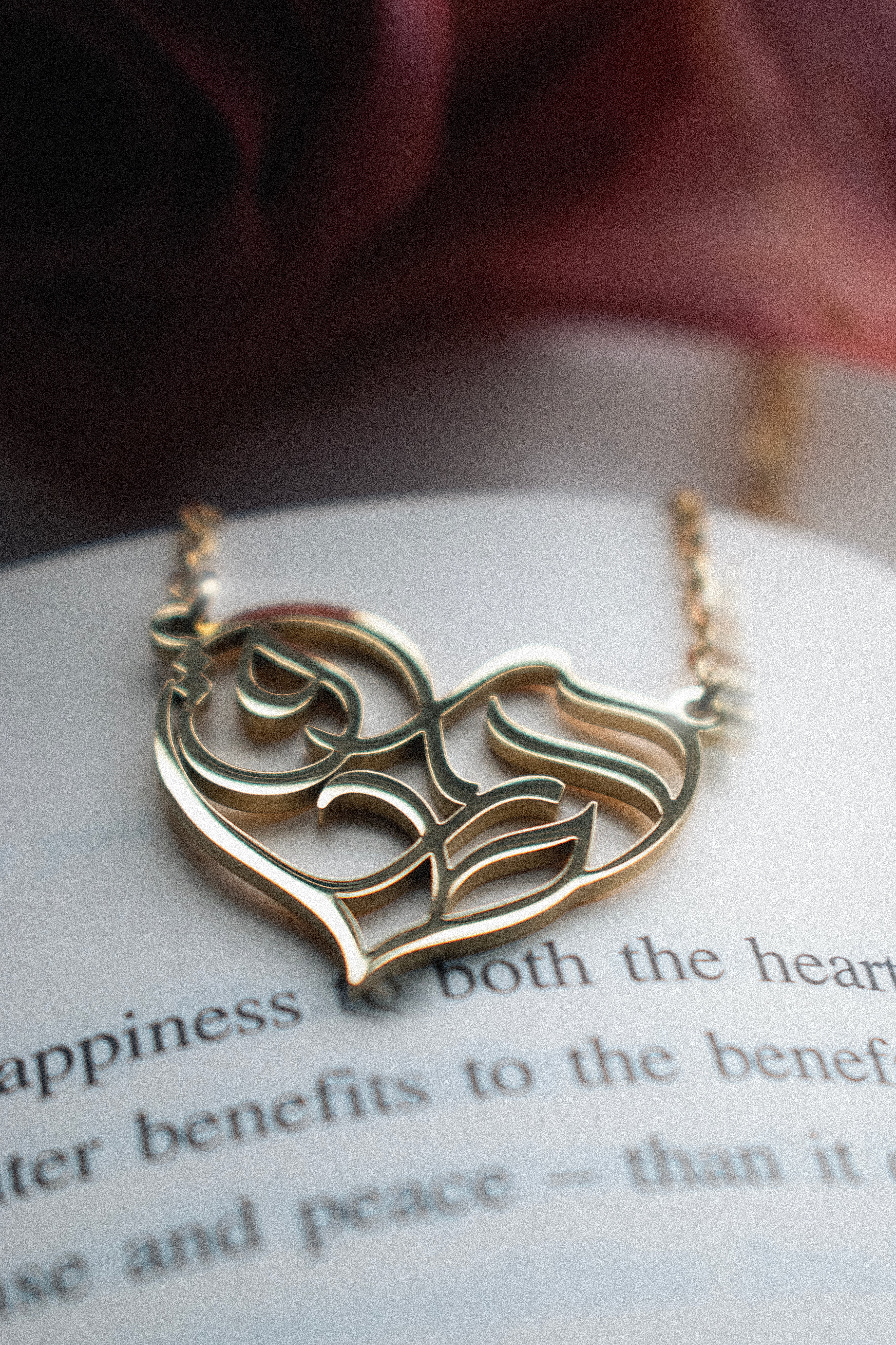 Two-Name Custom Personalised Pendant Arabic Calligraphy