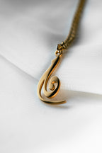 Two Letter Pendant in Custom Arabic Calligraphy, Couples Jewellery