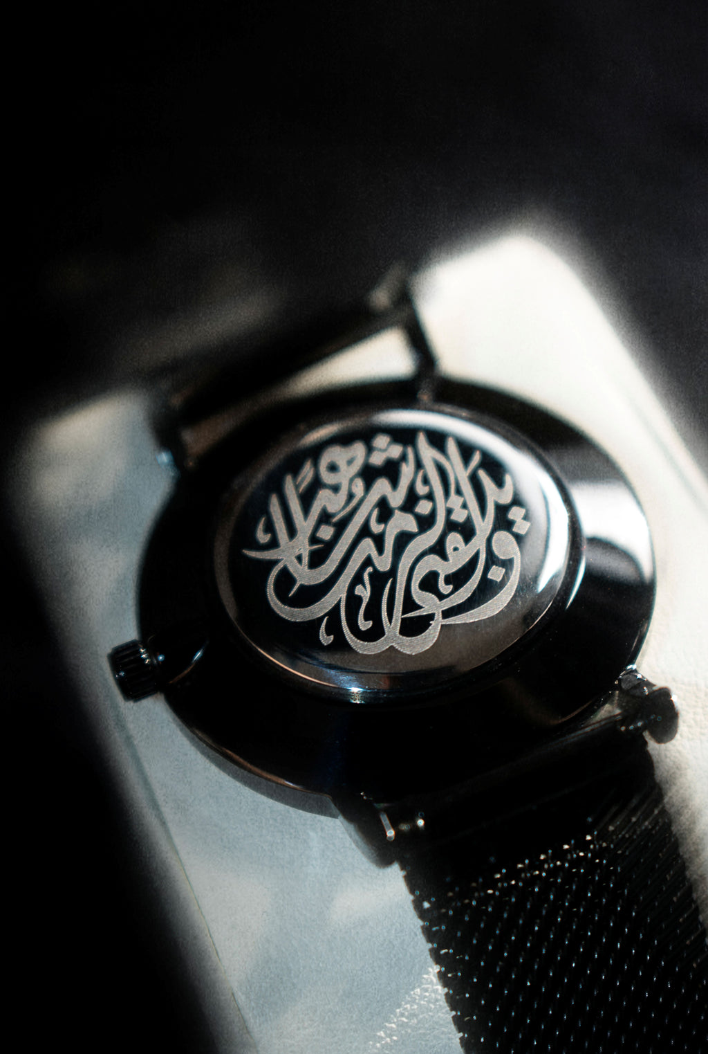 Black Mesh Band Women's Wrist Watch | Minimalist Design by Haadi Collection