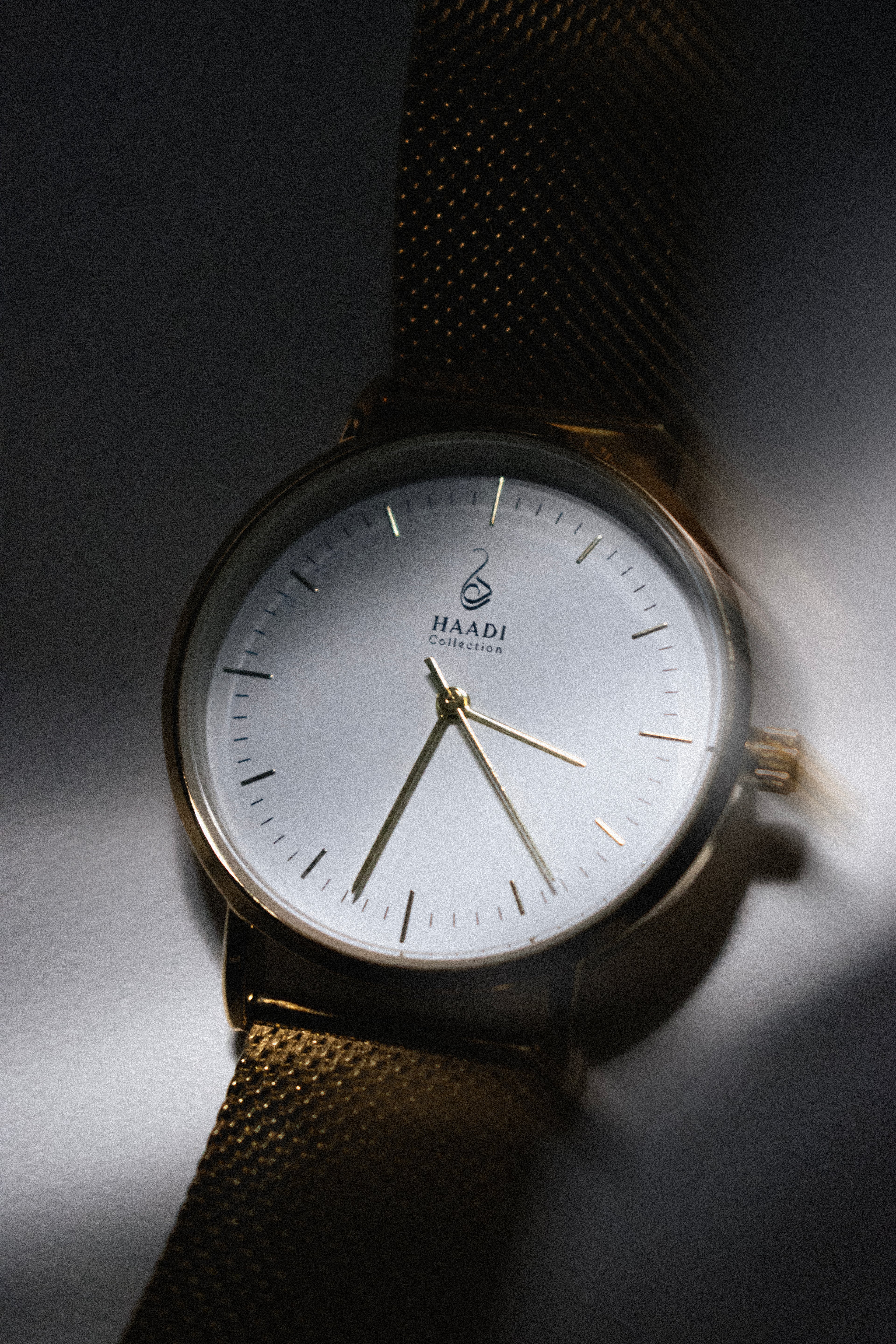 Gold Mesh Band Women's Wrist Watch | Minimalist Design by Haadi Collection